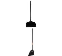 Rubbermaid Commercial Products Pelle à Poussière à Manche Long & Balai Executive Series | Kit Professionnel de Balayage pour Sols Intérieurs | Noir