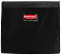 Rubbermaid Commercial Products Sac pour Chariots à Linge X-Cart, 300 L Noir - Sac Vinyle Résistant pour Tri Déchets Ou Linge, Ribbons Codés Couleur - 1871646