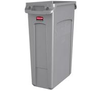 Rubbermaid Collecteur à déchets Slim Jim FG354060GRAY – 87 L, bac rectangulaire ventilé, gris