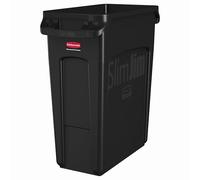 Rubbermaid Poubelle à pédale Slim Jim – 50 L – Noir