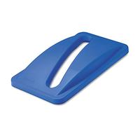 Rubbermaid Commercial Products Slim Jim Couvercle de Tri du Papier Rectangulaire | En Plastique pour Collecteur Slim Jim - Tri du Papier | Bleu
