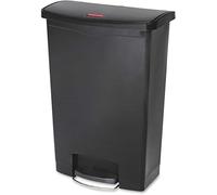 Poubelle à pédale Rubbermaid Slim Jim, noire, 90 L
