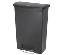 Poubelle à pédale Rubbermaid Slim Jim, noire, 90 L