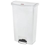 Collecteur déchets à pédale Slim Jim 68 litres - Blanc
