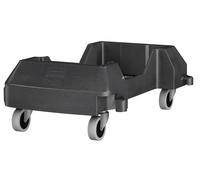 Rubbermaid Commercial Products Slim Jim Socle roulant pour collecteur de tri sélectif -Résine Noir