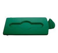 Rubbermaid Commercial Products Slim Jim Station de Recyclage Couvercle Fermé Vert - Solution Modulaire pour Collecte Sélective en Zone Accueil ou Service - 2007884