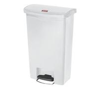 Collecteur déchets à pédale Slim Jim 50 litres - Blanc