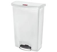 Rubbermaid Commercial Products Streamline Conteneur Pédale À Déchets, 90 L Blanc - Bac À Fermeture Silencieuse Pour Déchets Médicaux En Hôpitaux Et Laboratoires - 1883561