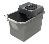 Rubbermaid Commercial Seau et balai à franges Passoire Combo, 15 quart, gris, Fg619400stl