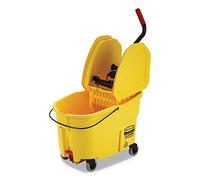 Rubbermaid Commercial Wavebrake Seau et duvet Presse Essoreuse Combo, 44-quart, Jaune, Fg757688yel