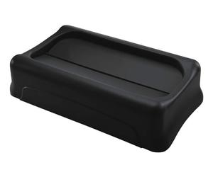 RUBBERMAID Couvercle PE noir L297xP521mm pour collecteur de tri 60/87l Couvercle basculant - FG267360BLA