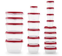 Rubbermaid Lot de 21 couvercles ventilés en plastique sans BPA pour aliments (42 pièces) Rouge Racer Set 42 Piece Racer Red