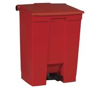 Rubbermaid Poubelle à pédale en plastique - capacité 70 l coloris rouge - collecteur de déchets collecteur de déchets universel collecteur de tri conteneur à déchets conteneur à ordures poubelle poubelle à déchets poubelle à ordures poubelle à pédale