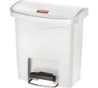 Rubbermaid Poubelle à pédale Slim Jim 1883554 Plastique 15l blanc