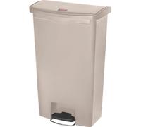Rubbermaid poubelle à pédale Slim Jim 68 litres blanc