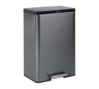 Rubbermaid Poubelle Elite à pédale inox 45L Gris charbon - Ouverture Mains Libres, Couvercle à Fermeture Lente, Finition Anti-Traces, Pour Cuisine, Bureau ou Garage - 2112520