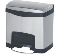 Rubbermaid - Poubelle Slim Jim Step On Front Step en acier inoxydable 15 litres - Acier inoxydable - Acier inoxydable mat, noir