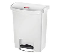 Rubbermaid Slim Jim Poubelle à pédale - 30 L - Blanc