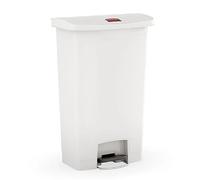 Rubbermaid Slim Jim Poubelle à pédale - 50 L - Blanc
