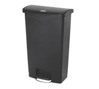 Rubbermaid - Slim Jim Step On Container Front Step Plastique 68 litres - Polyéthylène - Noir