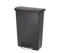 Rubbermaid - Slim Jim Step On Container Front Step Plastique 90 litres - Polyéthylène - Noir