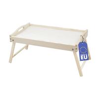 Rubberneck Plateau de Lit Pliable avec Pieds & Poignées en Bois de Bouleau, Plateau Repas pour Le Petit Déjeuner au Lit, Couleur Bois Naturel