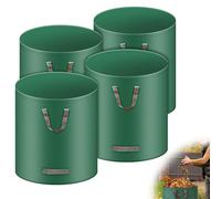 Rubessia 4x Sacs de Jardin Indéchirables, 272L Sac Jardinage Déchets, Autoportant, Big Bag avec Poignées, Étanche, Pliable et Réutilisable, Sac Végétaux Jardin 150 g/m²