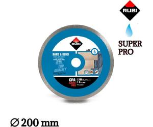 Rubi 30926 Diamantscheibe Material hard continuous (CPA) 200 SUPERPRO, Grau, 200 mm