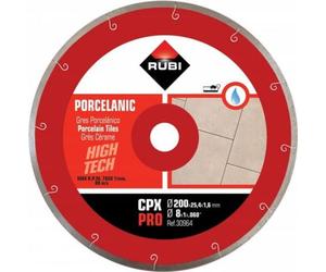 RUBI 30964 Diamond Disc gres Feinsteinzeugfliese J-SLOT (CPX) 200 PRO, Grau, 200 x 25,4 x 1,6 mm