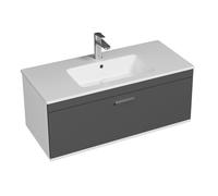RUBITE Meuble salle de bain simple vasque 1 tiroir couleur - Anthracite, Modèle - largeur 100 cm