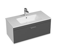 RUBITE Meuble salle de bain simple vasque 1 tiroir couleur - Anthracite, Modèle - largeur 90 cm