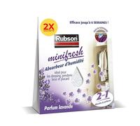 Rubson Absorbeur d'humidité Minifresh Lavande – 2 x 50 g – Efficace jusqu'à 6 semaines