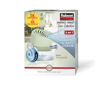 Rubson Absorbeur d'Humidité Aero 360° Couleur Amande (1 Appareil +1 Recharge de 450g) -Absorbeur Anti-humidité pour pièce jusqu'à 20 m² - Déshumidificateur d'air, Elimine les odeurs et anti-moisissure