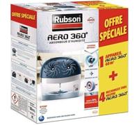 Rubson Absorbeur d'humidité Aéro 360 40m² + 4 recharges