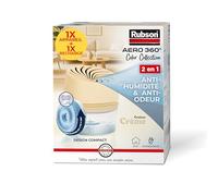 Rubson - Absorbeur d'Humidité Aero 360° Couleur Crème (1 appareil + 1 recharge de 450 g) - Absorbeur anti-humidité pour pièce jusqu'à 20 m² - Déshumidificateur d'air anti-odeur et anti-moisissure