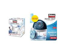 Rubson AERO 360 Absorbeur d’Humidité Salle de Bain (1 Appareil + 1 Recharge 450 g) & Déshumidificateur d’Air Efficace pour Pièces jusqu’à 20 m²