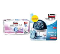 Rubson AERO 360° Recharges en tabs parfum lavande relaxante, recharges pour absorbeur d'humidité & AERO 360° Absorbeur d'humidité pour pièce de 20 m², déshumidificateur d'air efficace