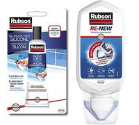Rubson Enlève Joints Silicones, décapant spécialement adapté pour retirer les joints de silicone, tube de 80 ml & RE-NEW Blanc, mastic sanitaire blanc à base de silicone