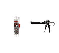 Rubson FT 101 Blanc - 280 ml, inclus Pistolet Profi Rubson, Mastic polymère de haute qualité pour joints, fissures, collages, Mastic étanche pour intérieur & extérieur, Mastic multi-matériaux