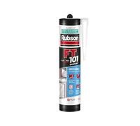 Rubson FT 101 Sanitaire Blanc, Mastic polymère haute qualité pour étanchéité et collage, Mastic étanche anti-moisissure intérieur/extérieur, multi-matériaux, cartouche 280ml