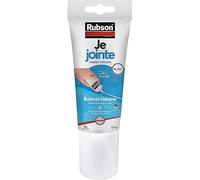 Rubson Je Jointe | Mastic Silicone Blanc (tube de 150 ml) - Mastic étanche bain et cuisine prêt à l'emploi - Mastic blanc pour joints sanitaires - 7 m de cordon