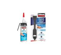 Rubson Je Jointe Mastic Transparent 100 ml & Enlève Joint à double embout - Outil pour enlever facilement les joints en silicone - Raclette de finition pour nettoyer les résidus