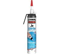 Rubson - Je Jointe Mastic Transparent 200 ml, mastic étanche anti-moisissure en aérosol prêt à l'emploi, mastic silicone durable pour joints sanitaires spécial Bain & Cuisine