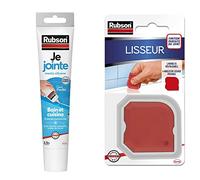 Rubson Je Jointe Mastic Transparent 50 ml, Étanche Anti-Moisissure en Tube Prêt à l'Emploi, Silicone pour Joints Sanitaires Spécial Bain & Cuisine & Lisseur Accessoire, Rouge