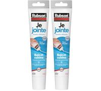 Rubson Je Jointe Mastic Transparent 50 ml, mastic étanche anti-moisissure en tube prêt à l'emploi, mastic silicone durable pour joints sanitaires spécial Bain & Cuisine, Lot de 2