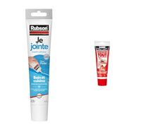 Rubson Je Jointe Mastic Transparent 50 ml, mastic étanche anti-moisissure en tube prêt à l'emploi & Sader Rebouche Tout - Enduit de Rebouchage Intérieur Prêt à l’Emploi - Tous Supports