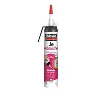 Rubson Je Rebouche Mastic Blanc 200 ml, mastic étanche en aérosol prêt à l'emploi, mastic acrylique pour murs, fenêtres, plinthes et fissures en intérieur