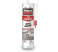 Rubson Maison Mastic Bois & Parquet Gris clair - Mastic acrylique pour tous supports bois et maçonnerie, joints pour intérieur et extérieur - Cartouche de 280 ml