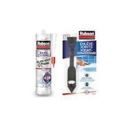 Rubson mastic bain & cuisine blanc Pur hygiène, mastic étanche et anti-moisissures à base de silicone + Rubson outils Enlève joint - permet d'éliminer facilement tout type d'ancien joint