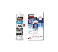 Rubson Mastic Bain & Cuisine Couleur Noir Intense, Joint silicone multi-matériaux renforcé en antifongiques, 280 ml & Enlève Joints Silicones, décapant spécialement, tube de 80 ml